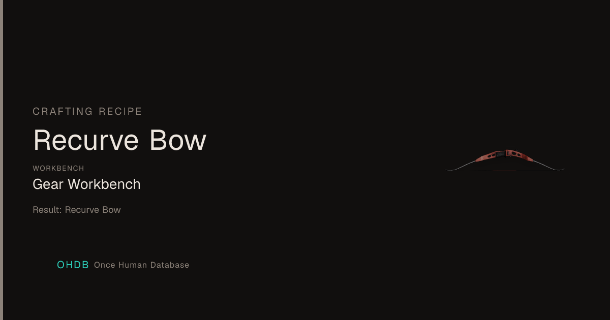 Recurve Bow