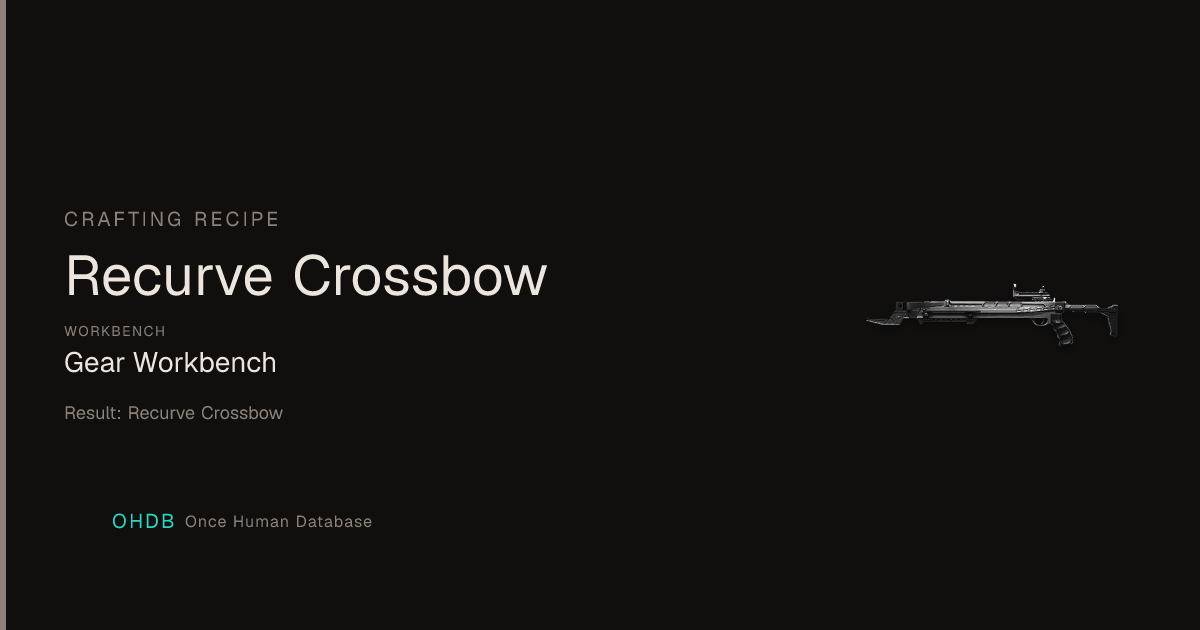 Recurve Crossbow