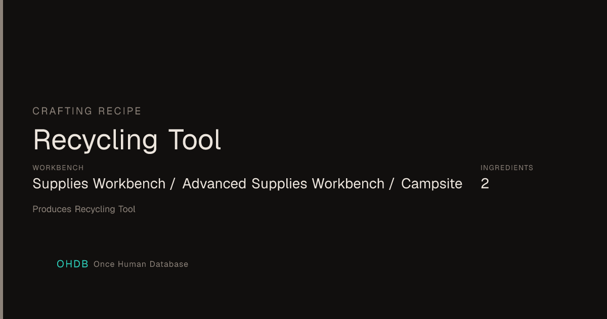 Recycling tool