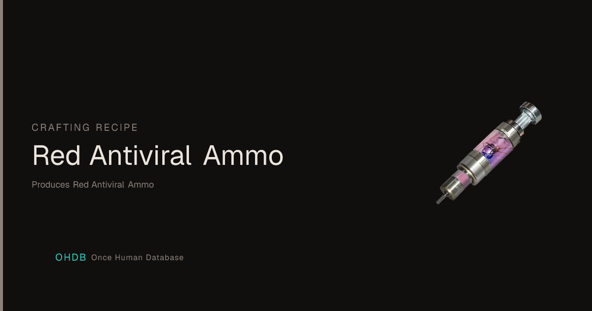 Red Antiviral Ammo