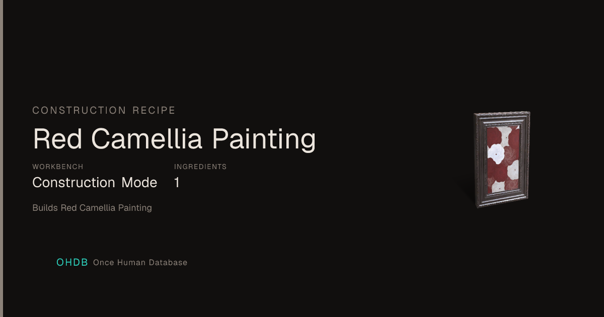 Red Camellia Painting