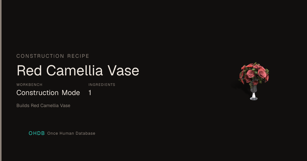 Red Camellia Vase