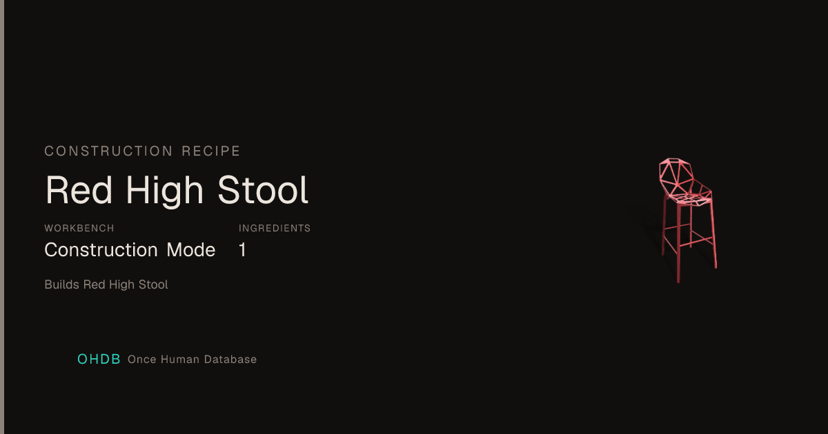 Red High Stool