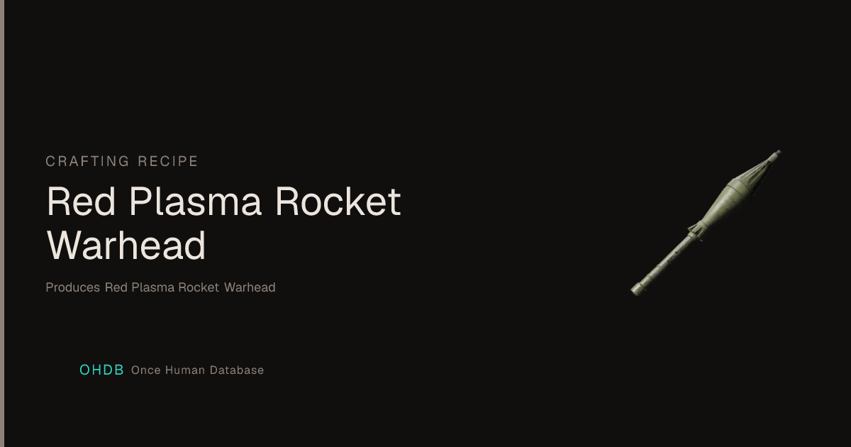 Red Plasma Rocket Warhead