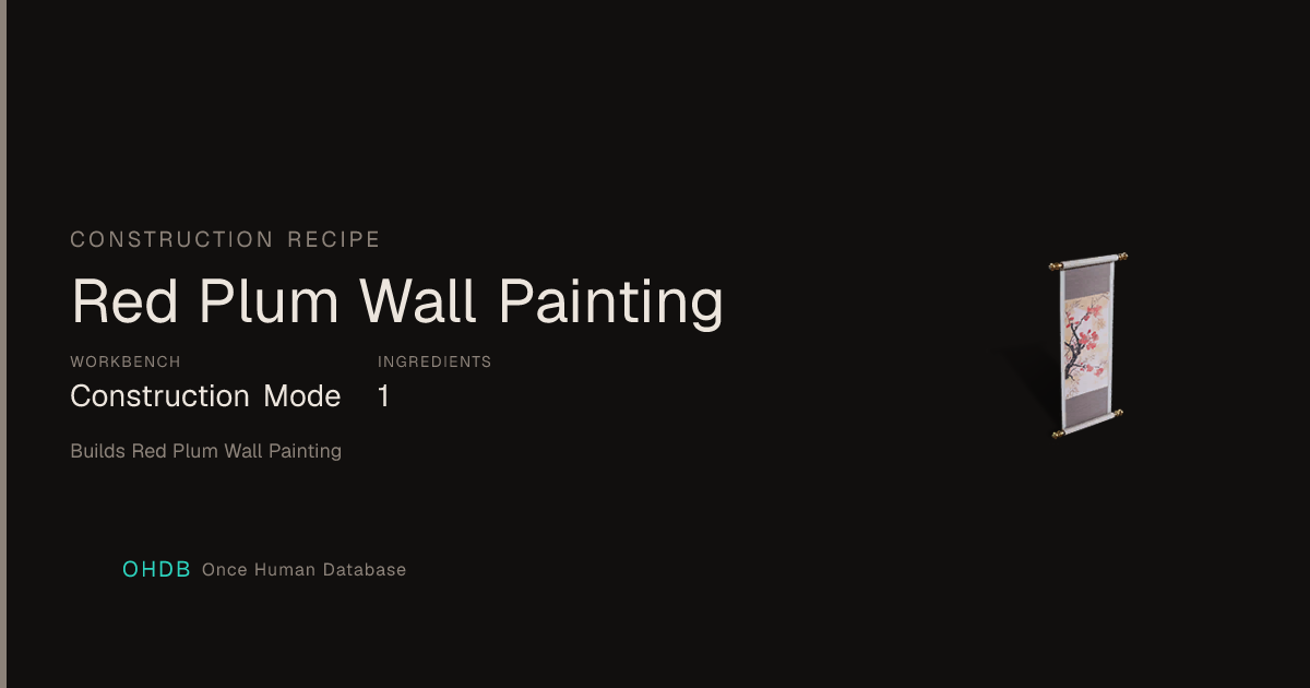 Red Plum Wall Painting