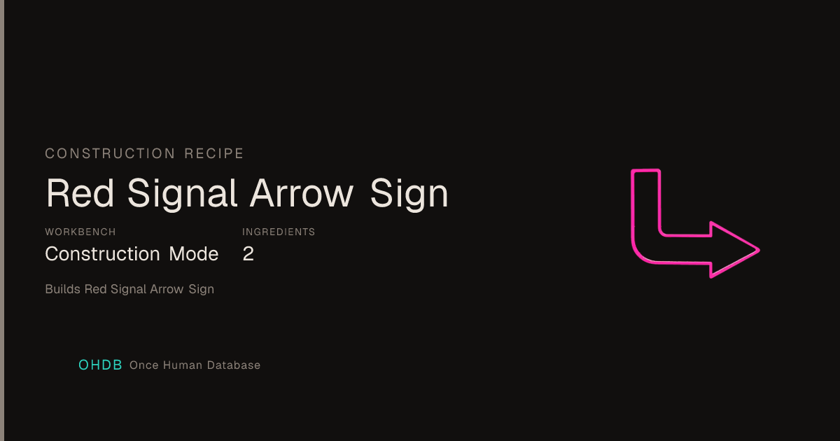 Red Signal Arrow Sign