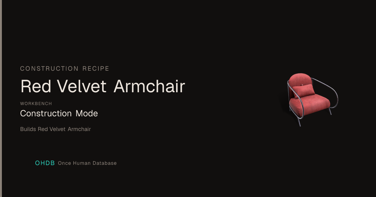 Red Velvet Armchair