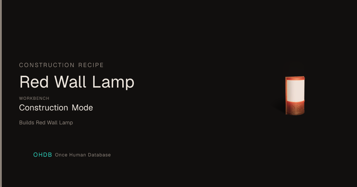 Red Wall Lamp