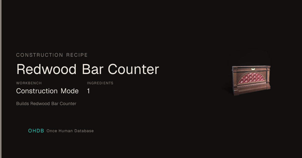 Redwood Bar Counter