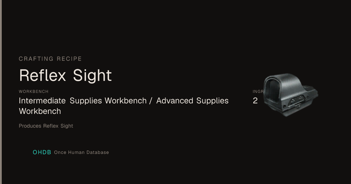 Reflex Sight