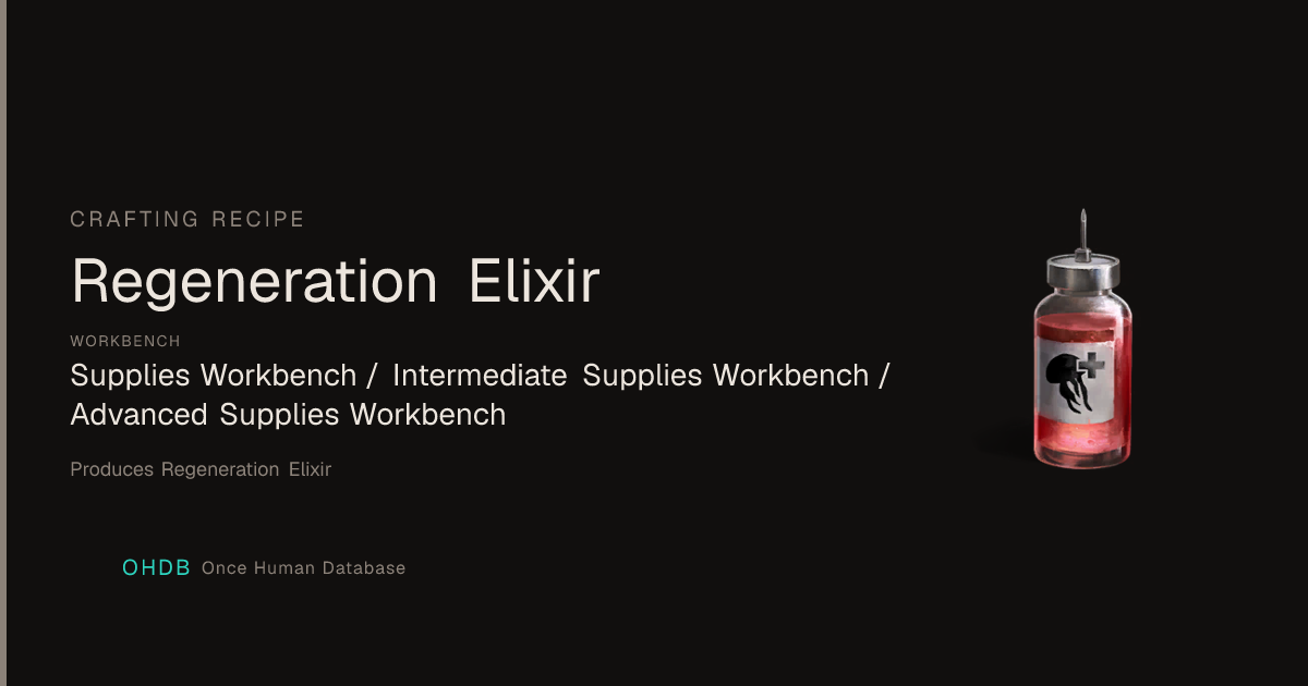 Regeneration Elixir