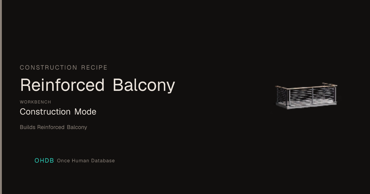 Reinforced Balcony