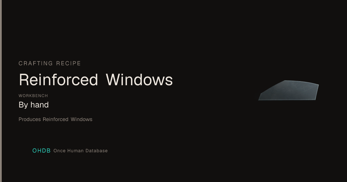Reinforced Windows
