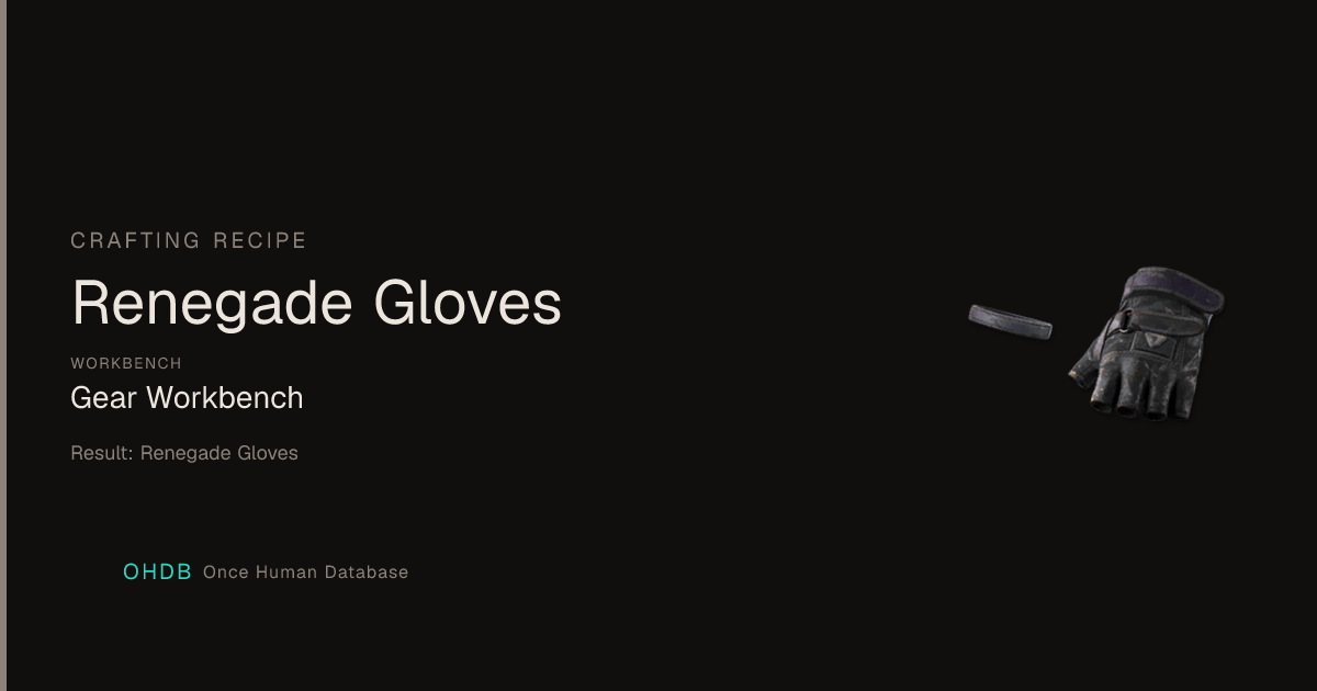 Renegade Gloves