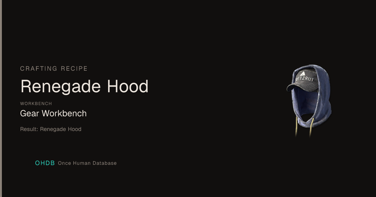 Renegade Hood