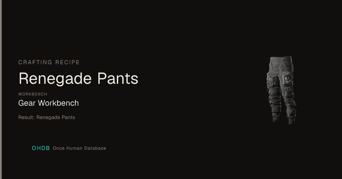 Renegade Pants