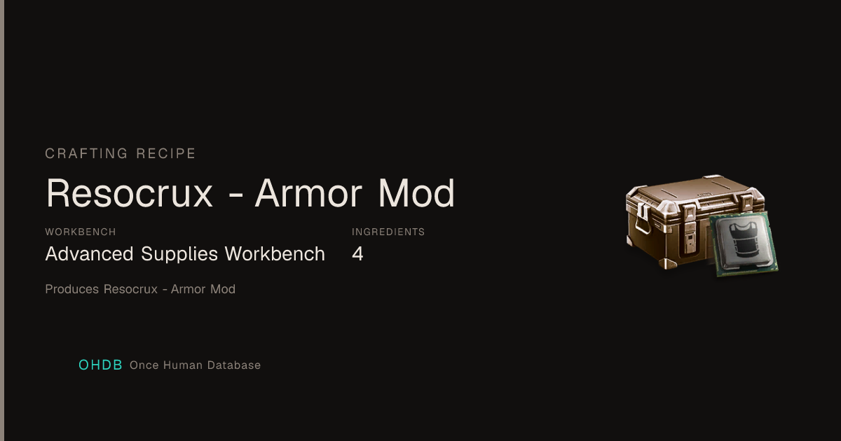 Resocrux - Armor Mod