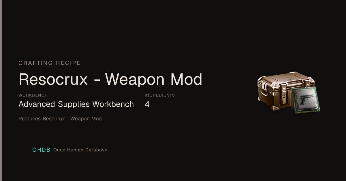 Resocrux - Weapon Mod
