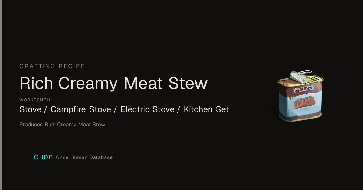 Rich Creamy Meat Stew