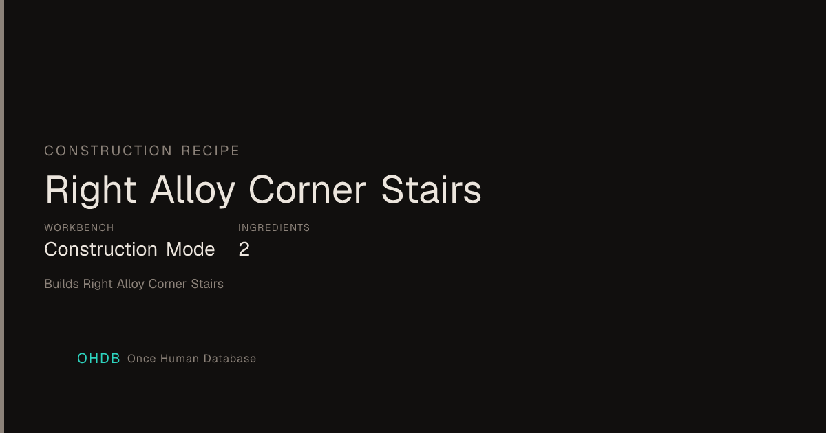 Right Alloy Corner Stairs