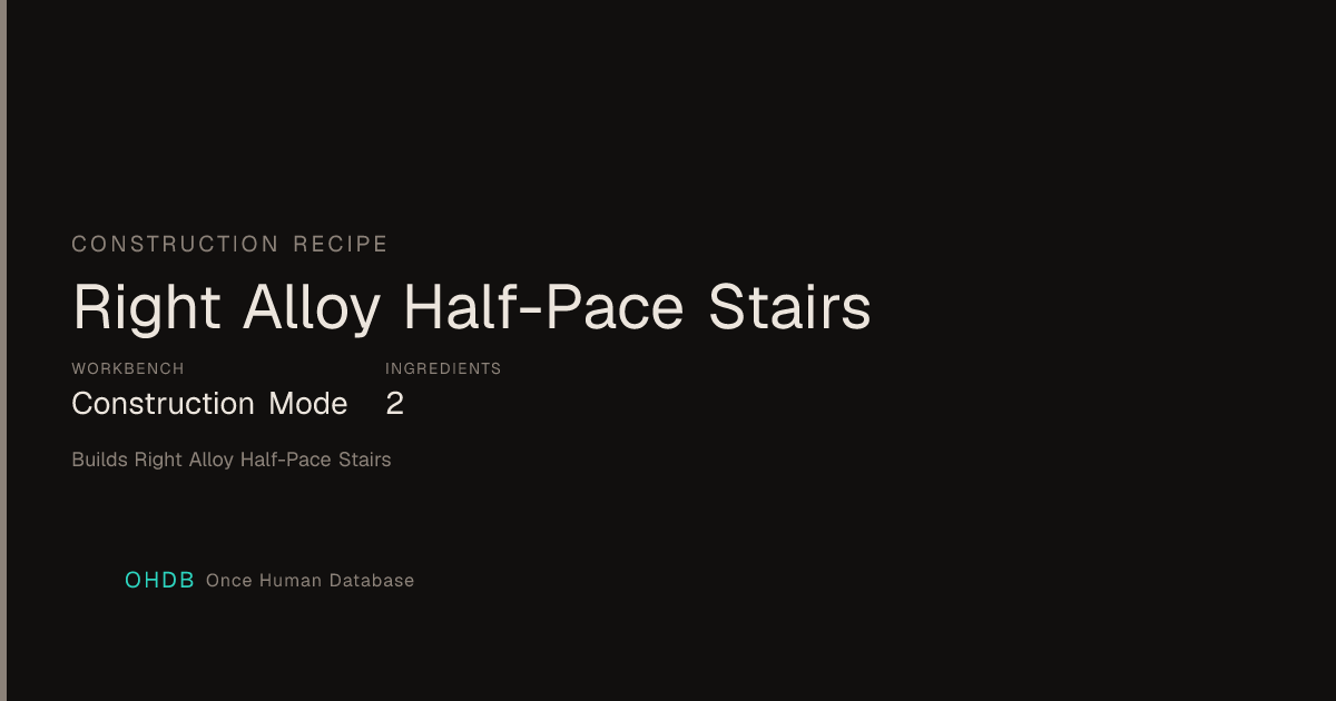 Right Alloy Half-Pace Stairs