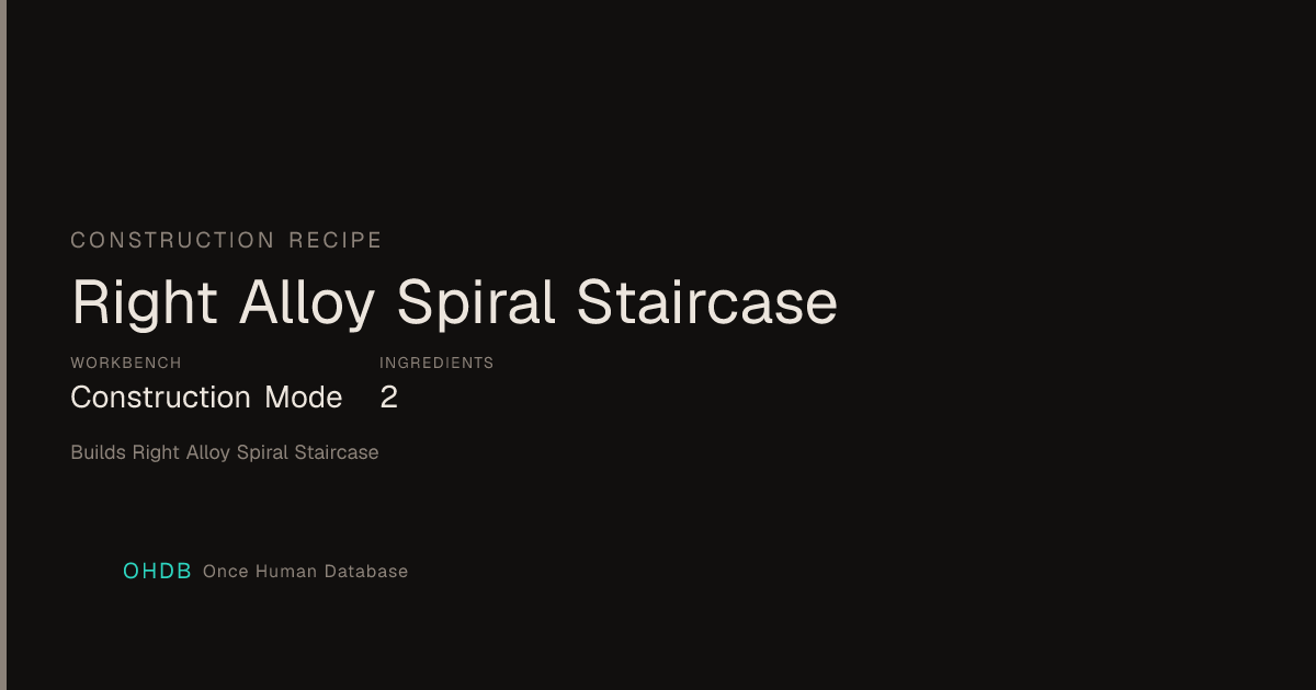 Right Alloy Spiral Staircase