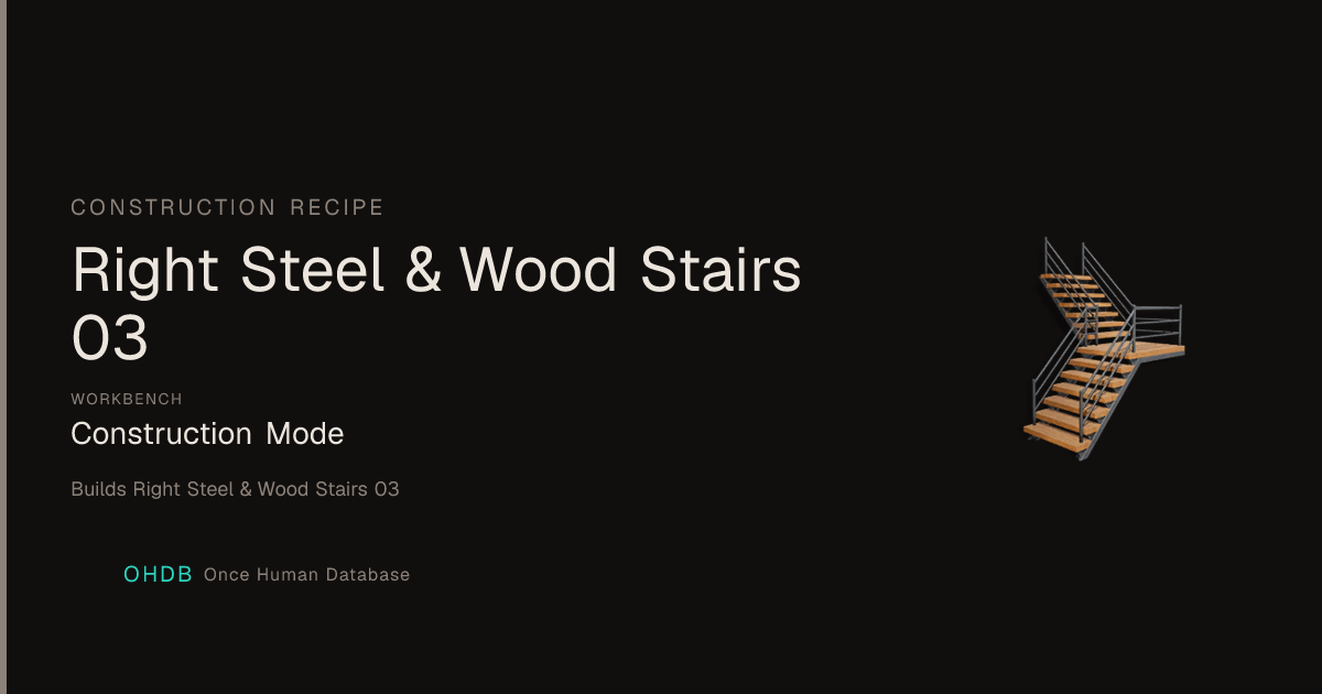 Right Steel & Wood Stairs 03