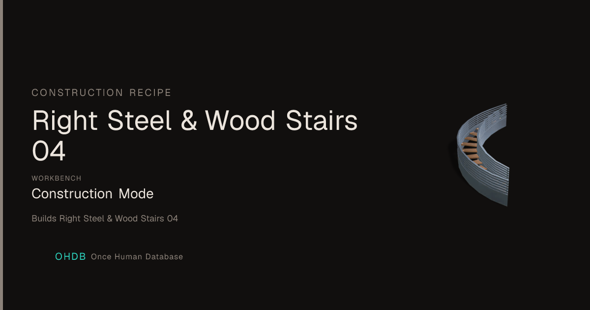 Right Steel & Wood Stairs 04