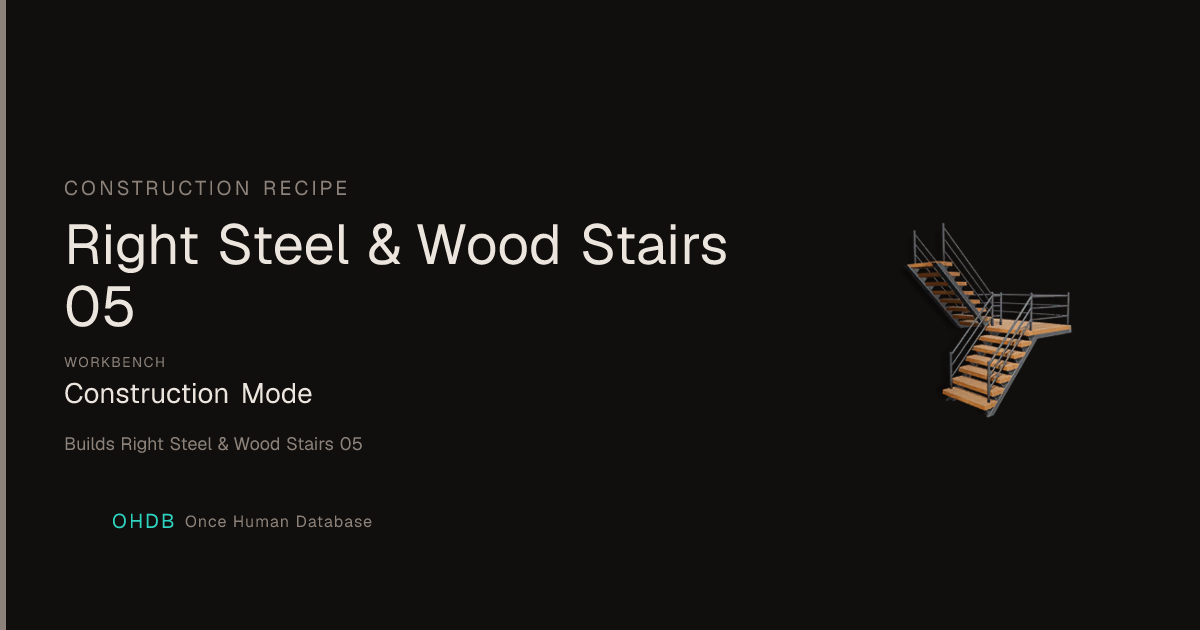 Right Steel & Wood Stairs 05