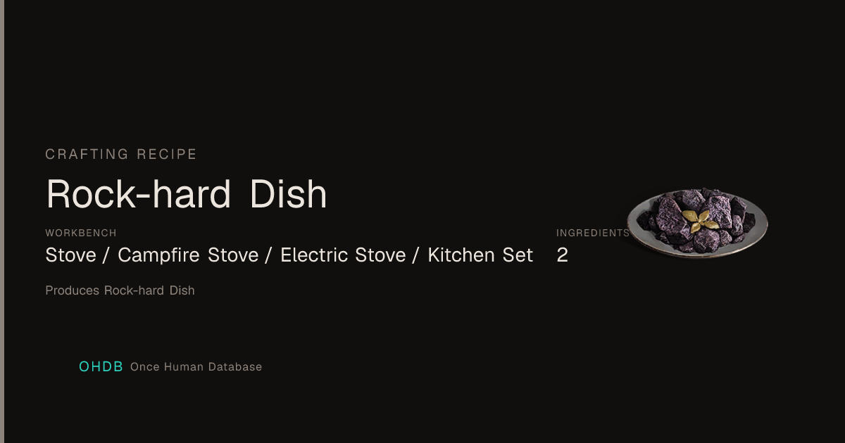 Rock-hard Dish