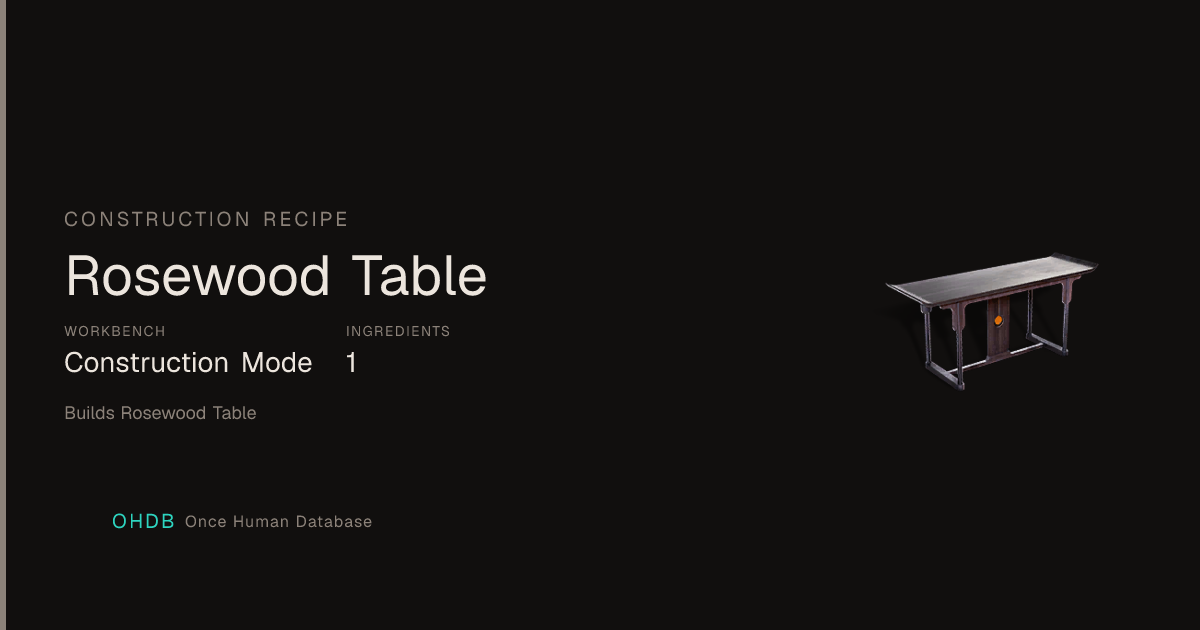 Rosewood Table
