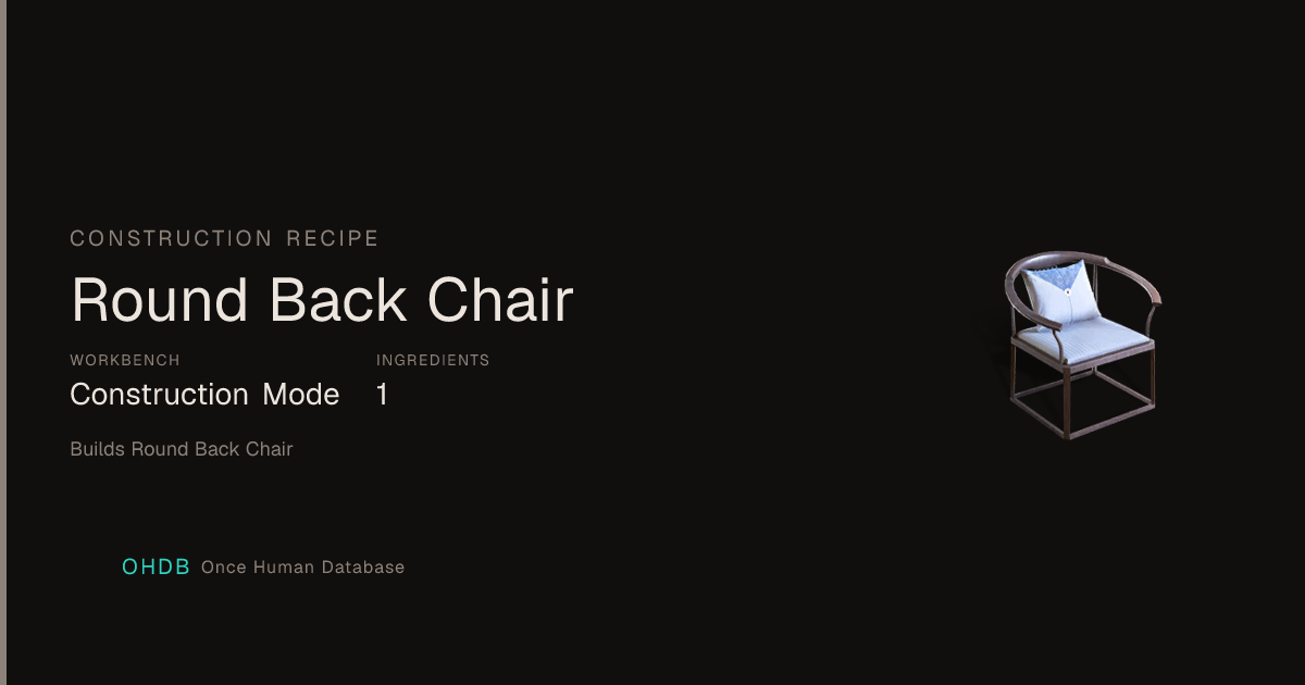 Round Back Chair
