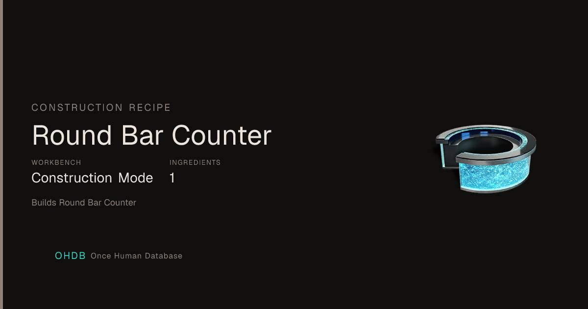 Round Bar Counter