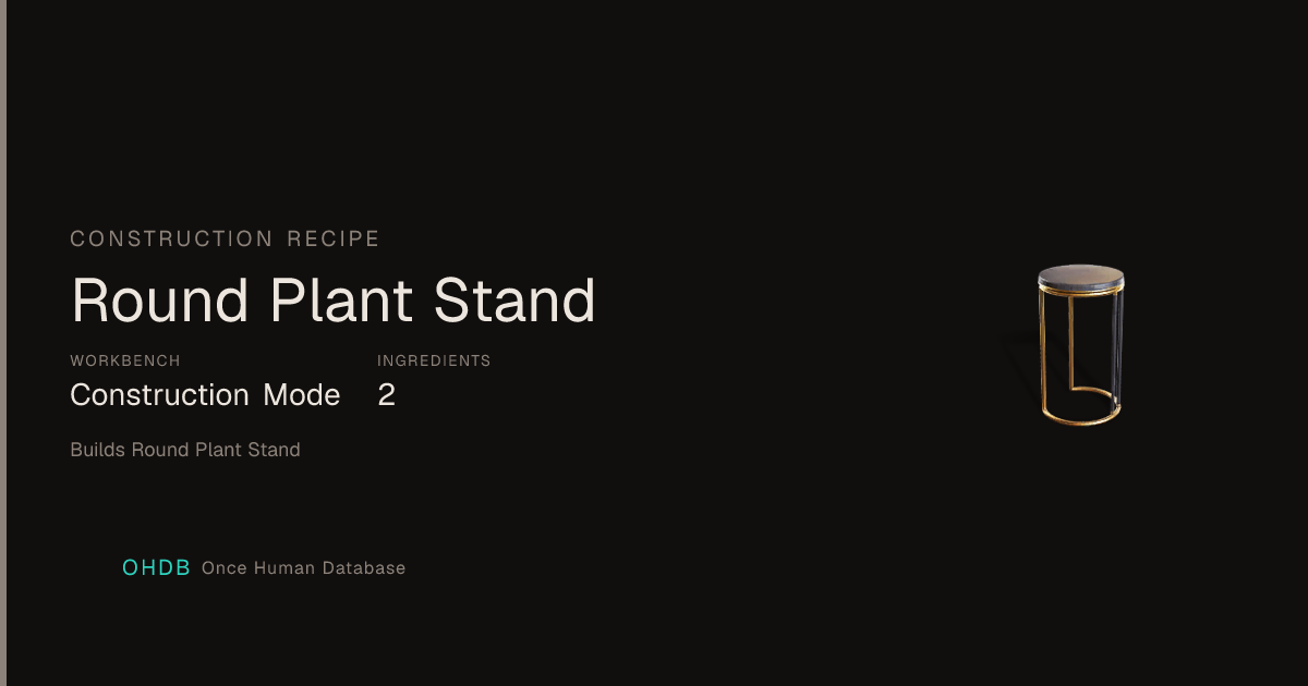 Round Plant Stand