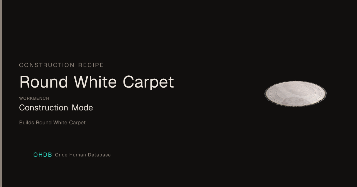 Round White Carpet