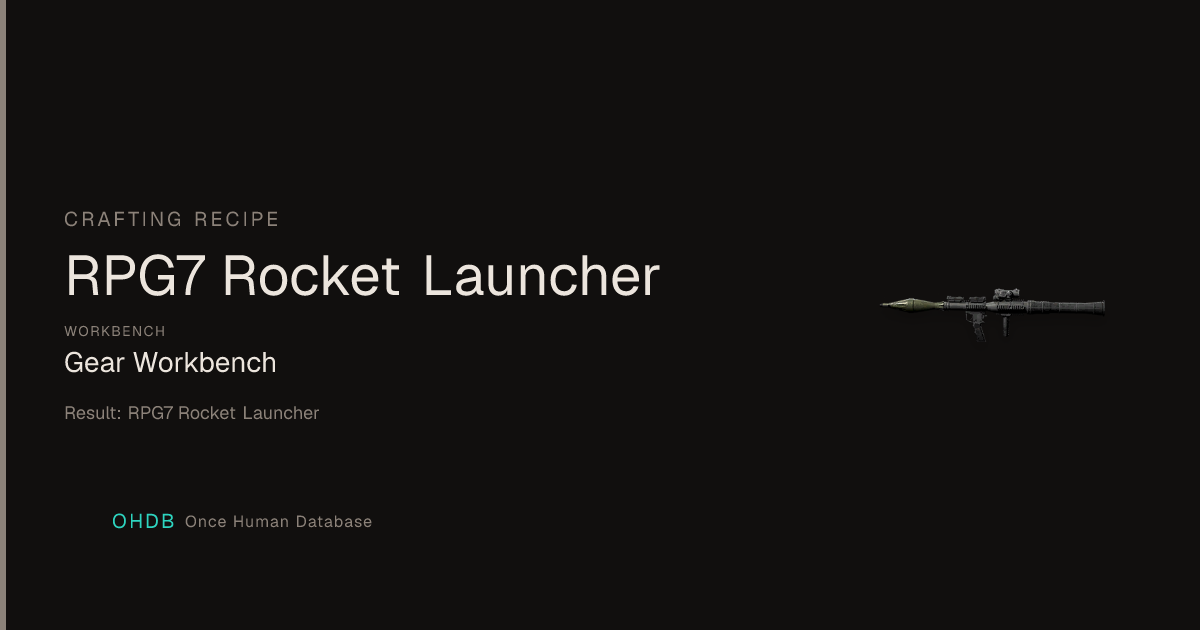RPG7 Rocket Launcher