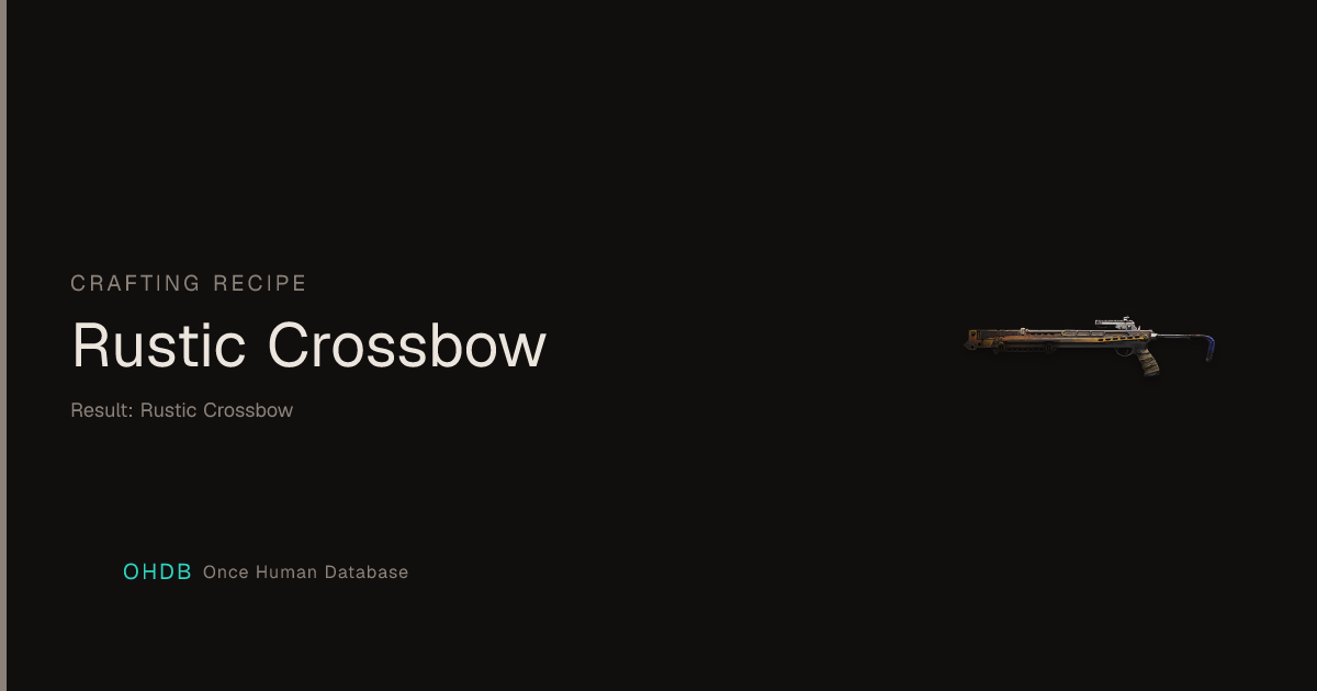 Rustic Crossbow