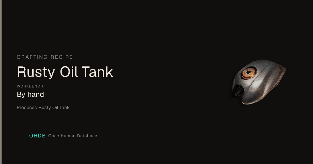 Rusty Oil Tank