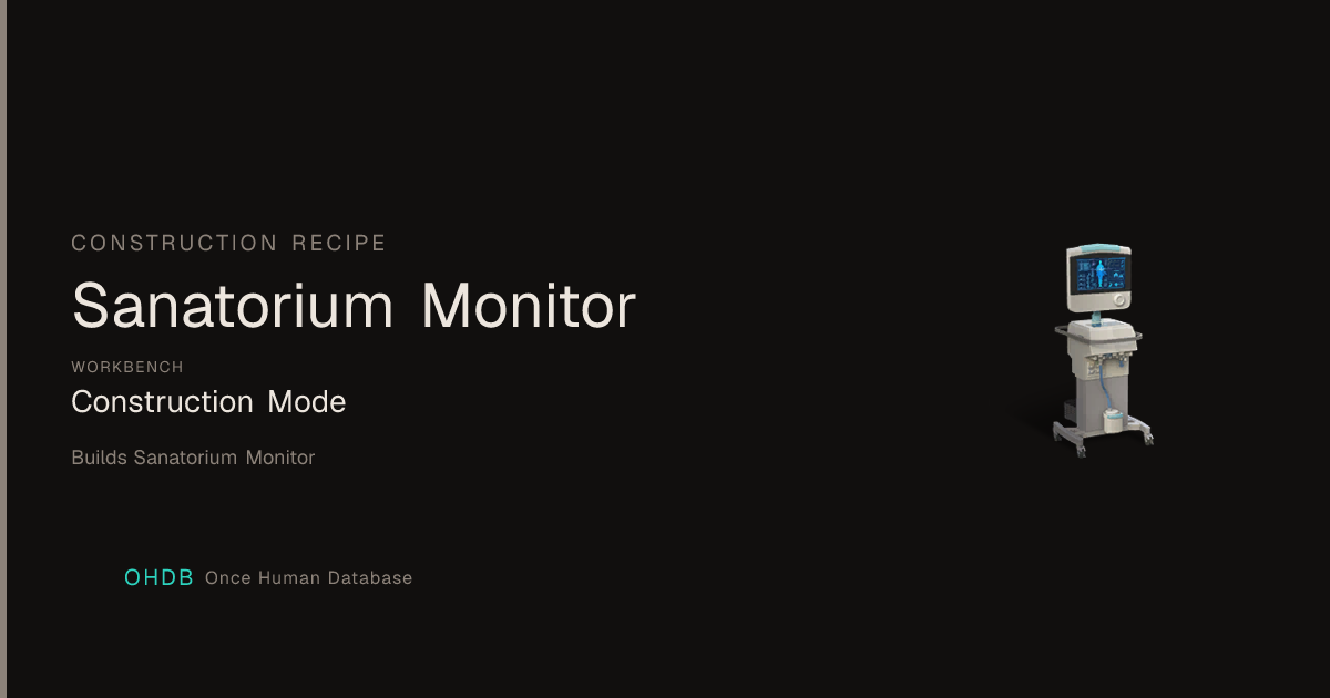 Sanatorium Monitor
