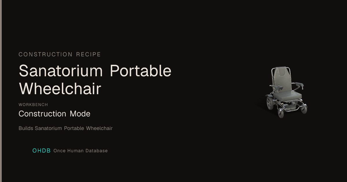 Sanatorium Portable Wheelchair