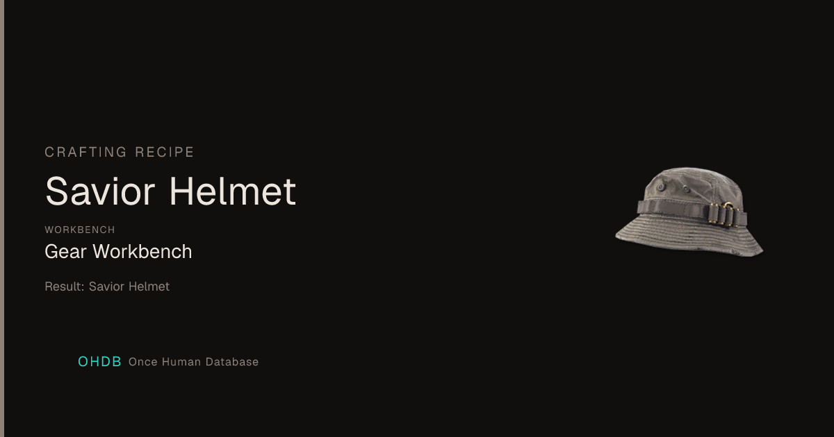Savior Helmet