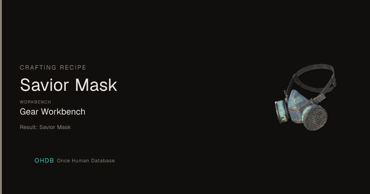 Savior Mask