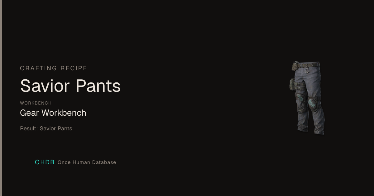 Savior Pants
