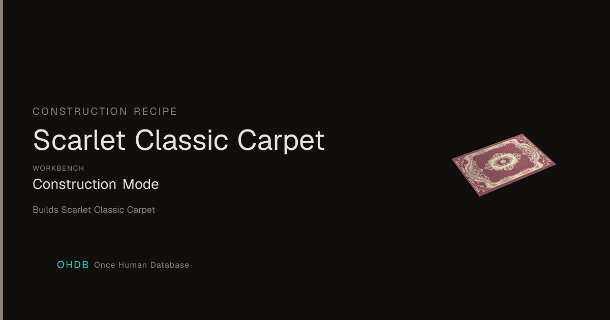 Scarlet Classic Carpet