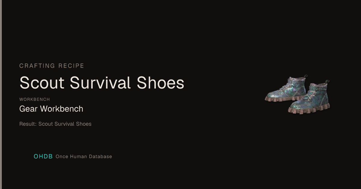 Scout Survival Shoes