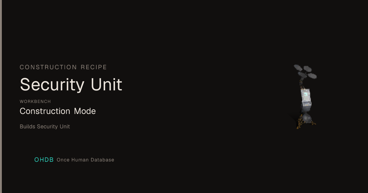 Security Unit