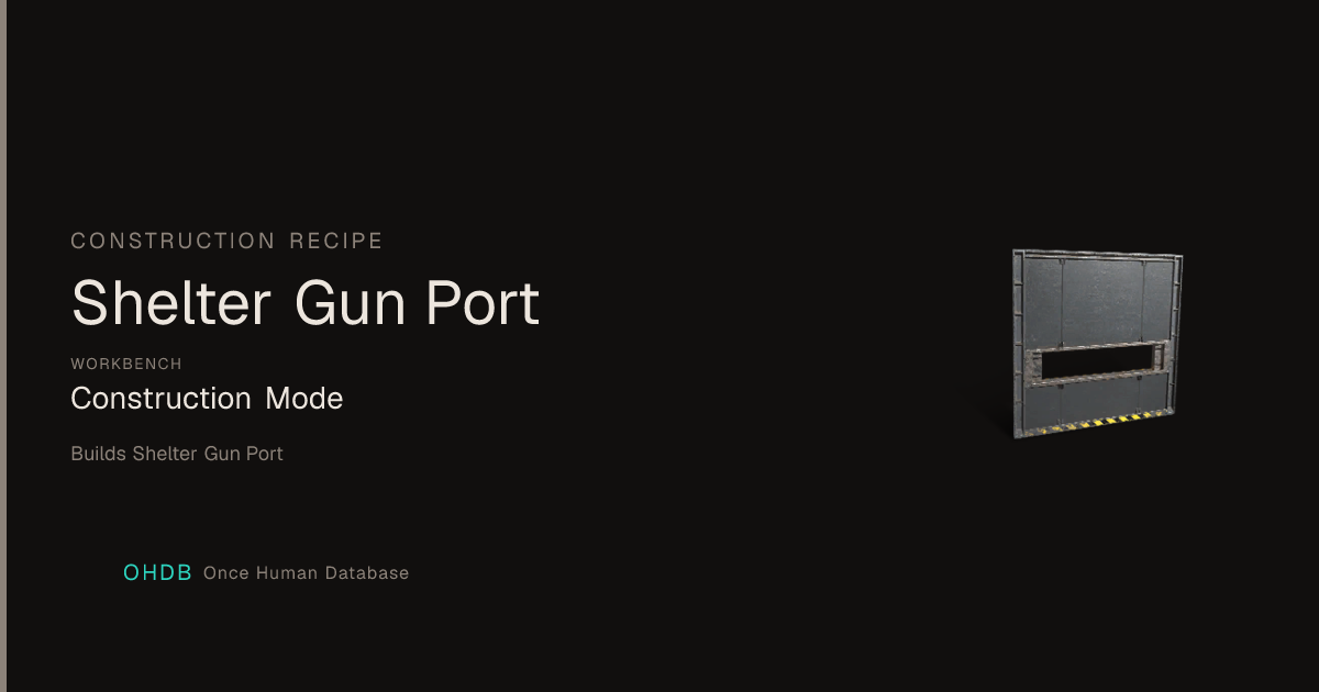 Shelter Gun Port