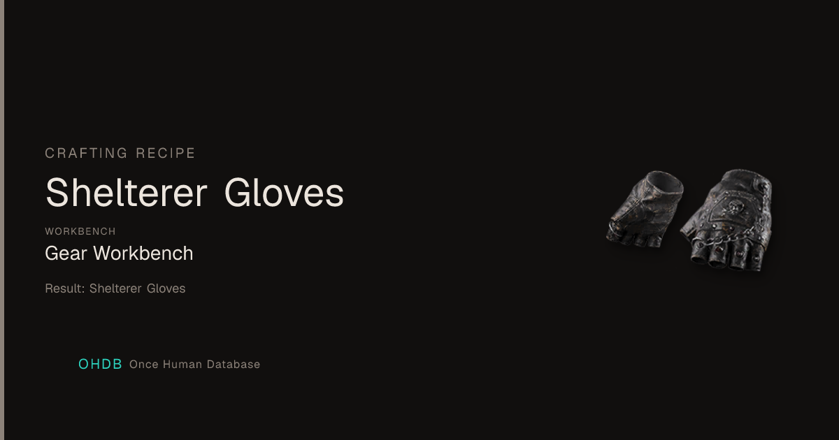 Shelterer Gloves