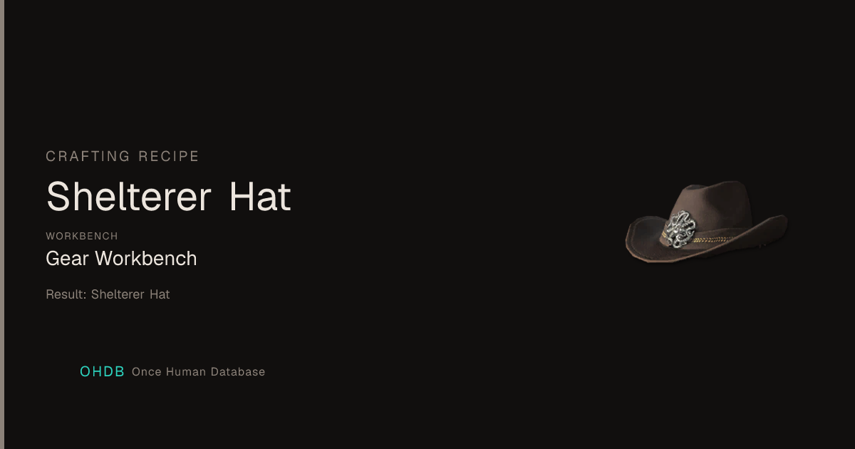 Shelterer Hat