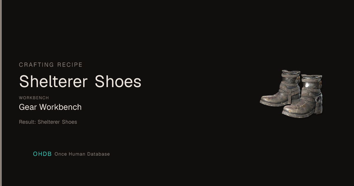 Shelterer Shoes